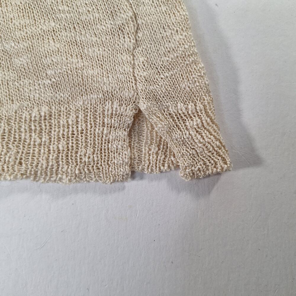 Pink Rose Women's Sweater XL Beige Southwestern Aztec Lightweight Knit Boho Top - Picture 9 of 13